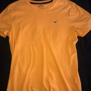 Hollister, Orange Crew Neck T-Shirt